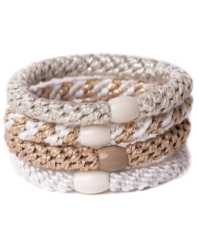 BANDITZ Combo White Gold: Ontdek Banditz: veelzijdige haarelastiekjes en trendy armbandjes in één. De beste keuze voor zowel styling als comfort