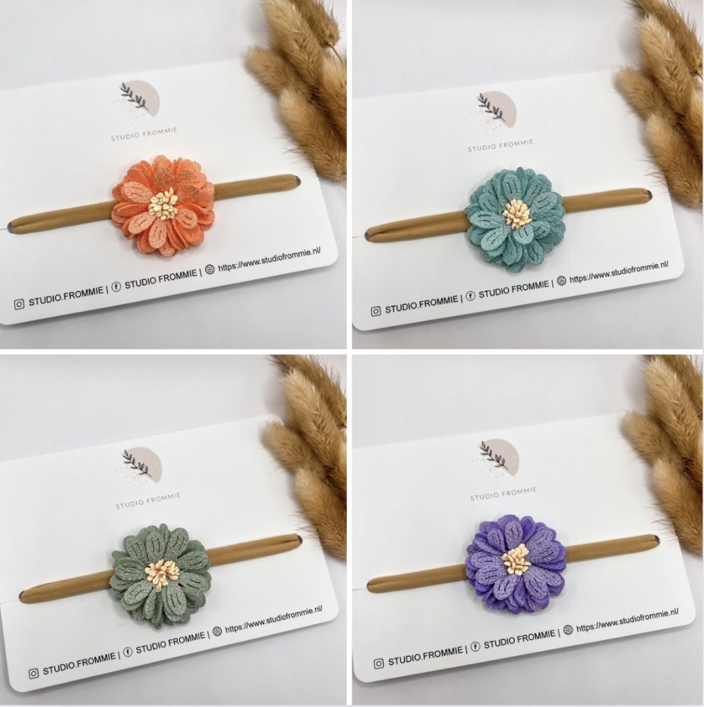 Haarbandje Milou voorjaar. Bloemen