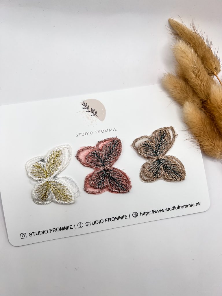 Antislip haarspeldje Vlinder 2. Voor baby's of meisjes met dun of fijn haar
