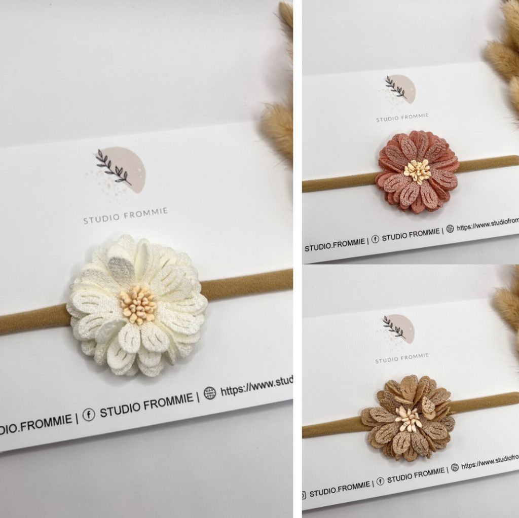 Haarbandje Milou. Bloemen