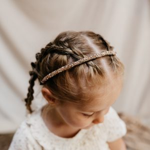Diadeem glitter brons
