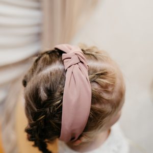 Diadeem knoop haarband oud roze