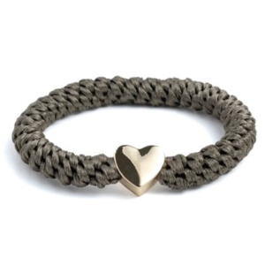BANDITZ Charmz - Khaki Love Heart (Gold)