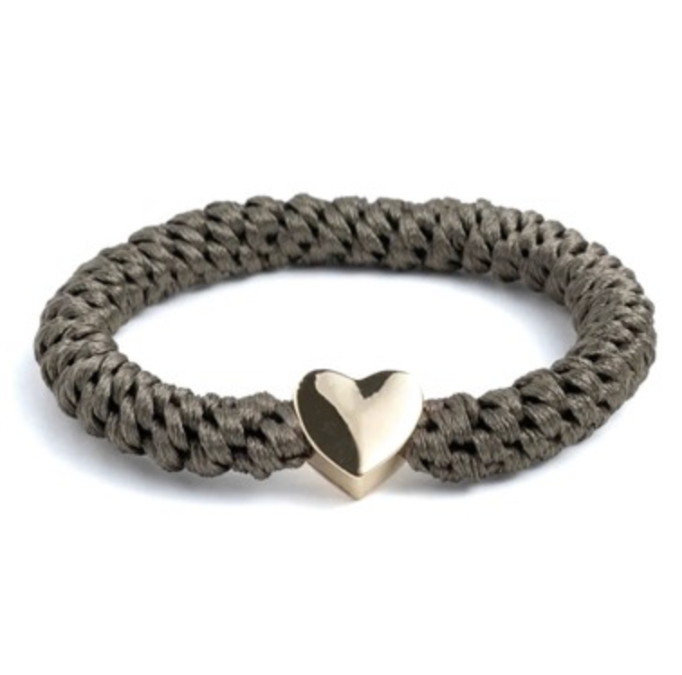 BANDITZ Charmz - Khaki Love Heart (Gold)