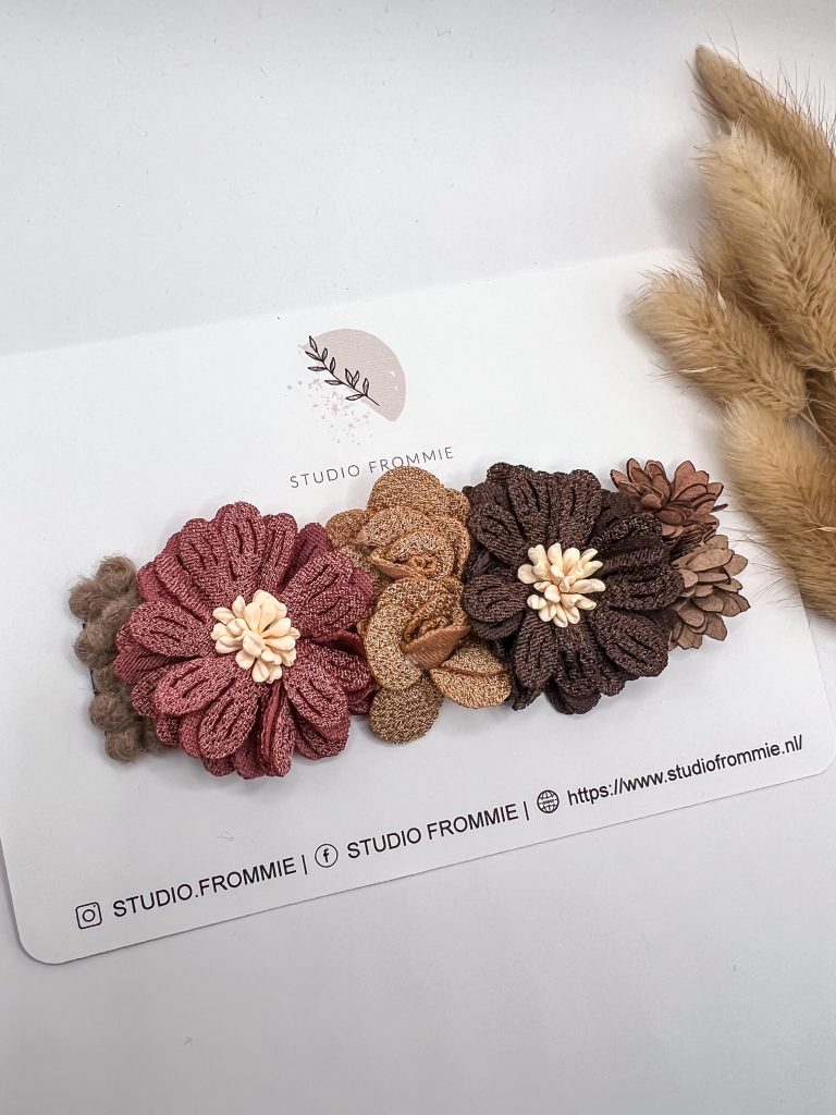 Setje antislip haarspeldjes herfst. Voor baby's of meisjes met dun of fijn haar.