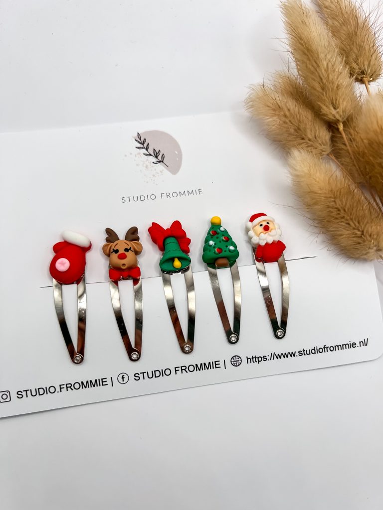 Setje haarspeldjes kerst