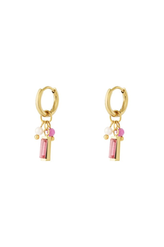 oorbellen staafje roze
