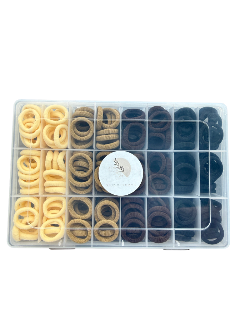 Haarelastiekjes box neutraal (nylon)