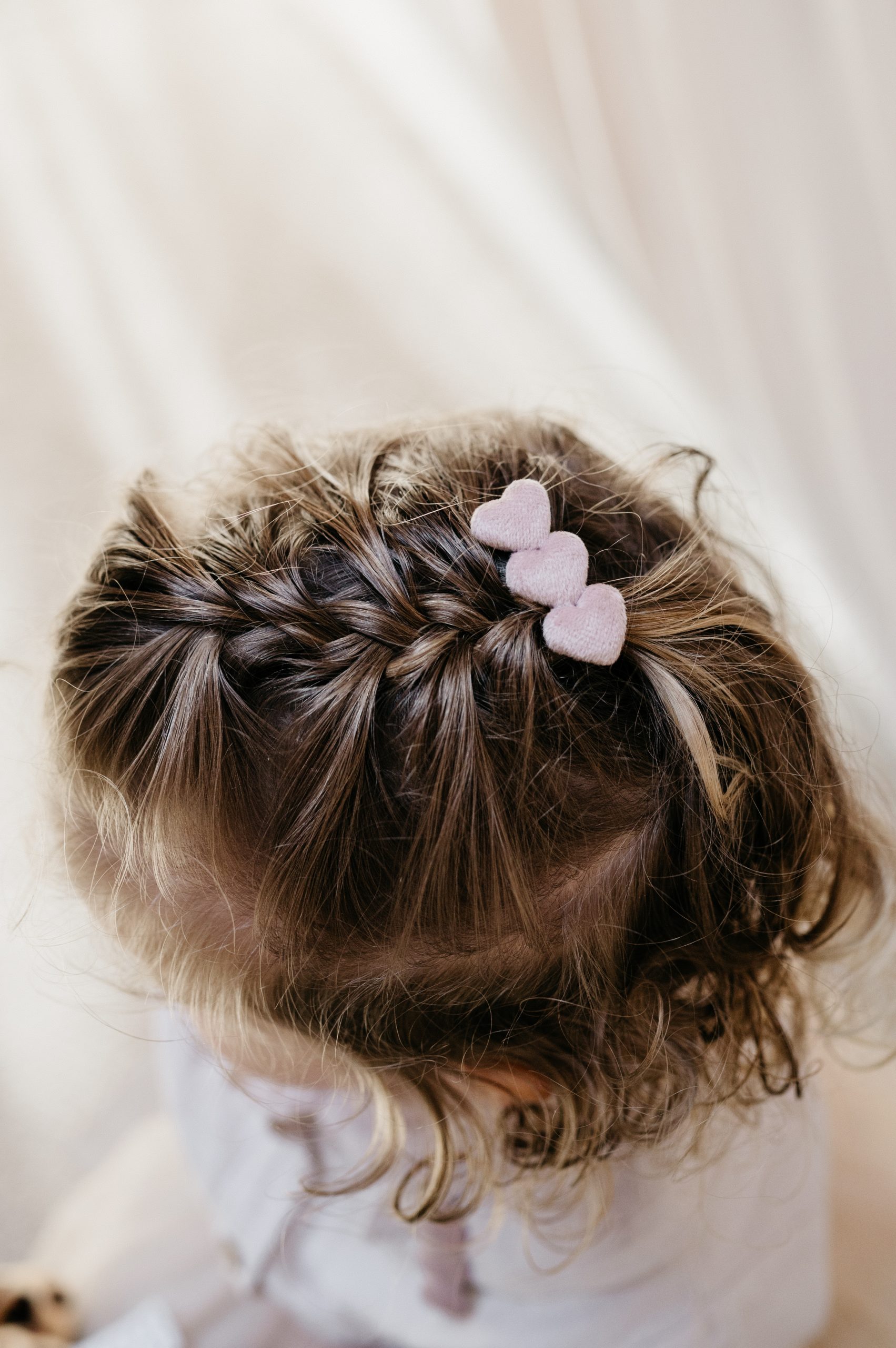 Setje haarspeldjes hartjes - licht roze