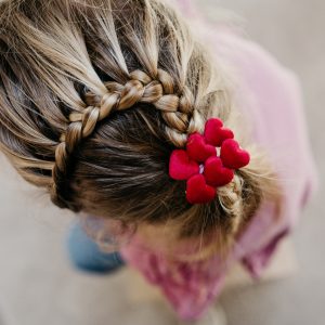 Setje haarspeldjes hartjes - rood