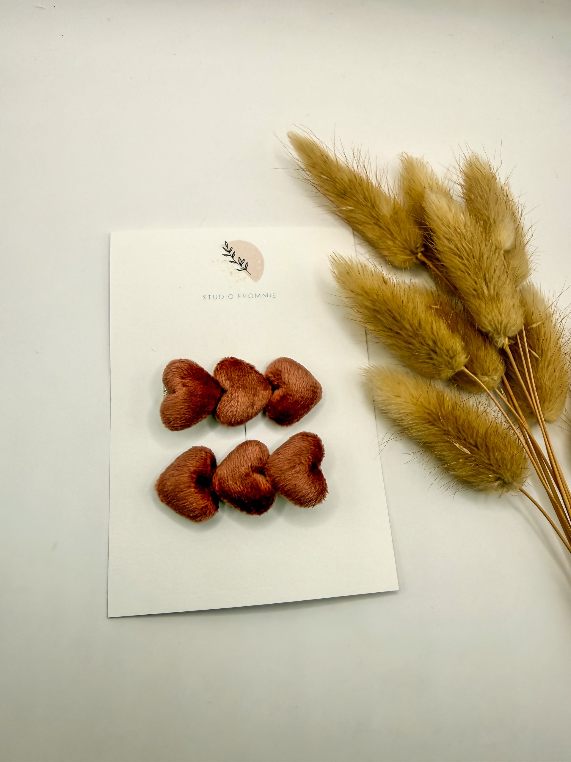 Setje haarspeldjes hartjes - oud roze