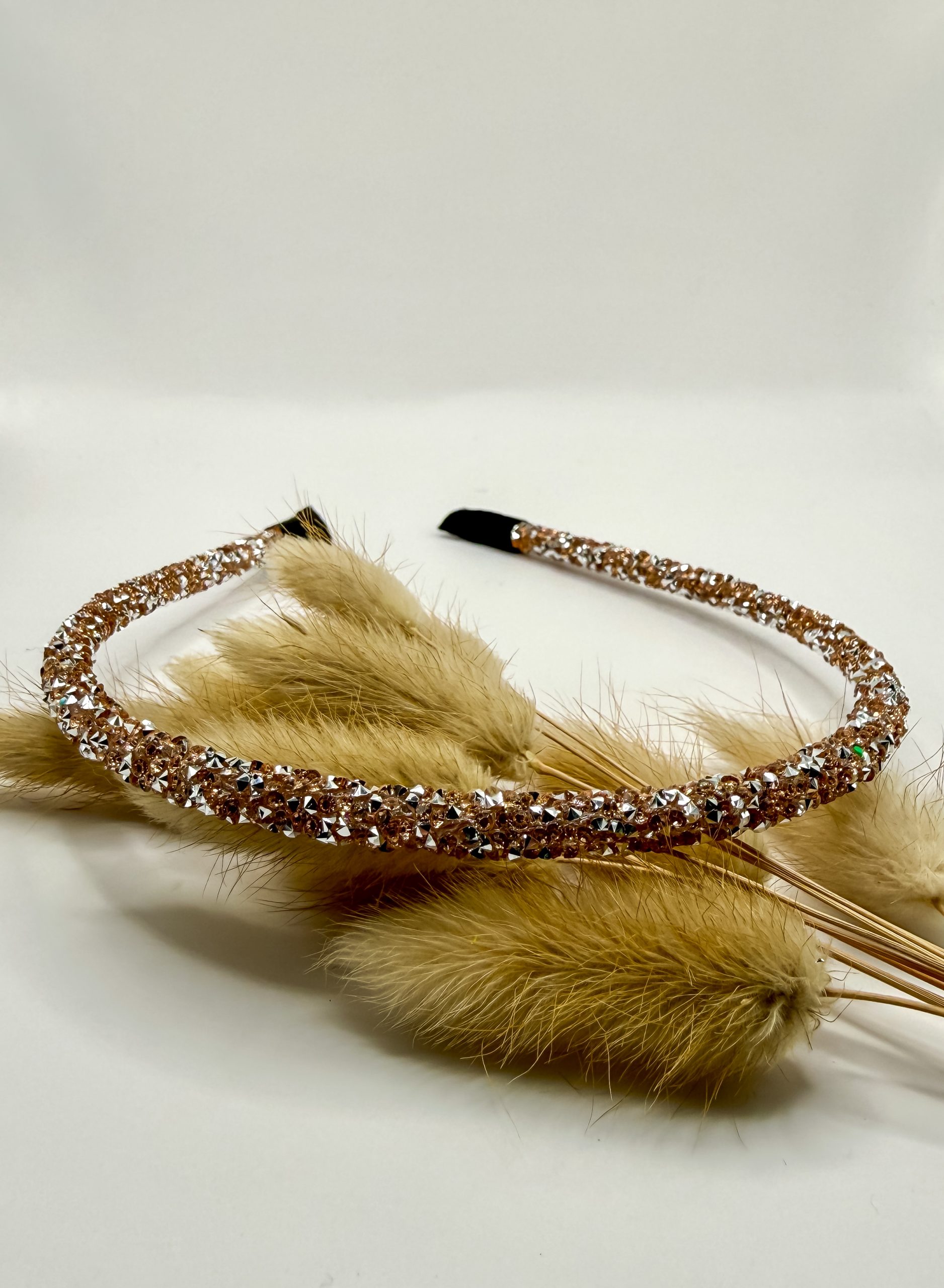 Diadeem glitter brons