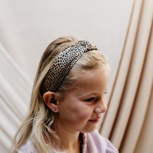 Diadeem knoop haarband cheetah