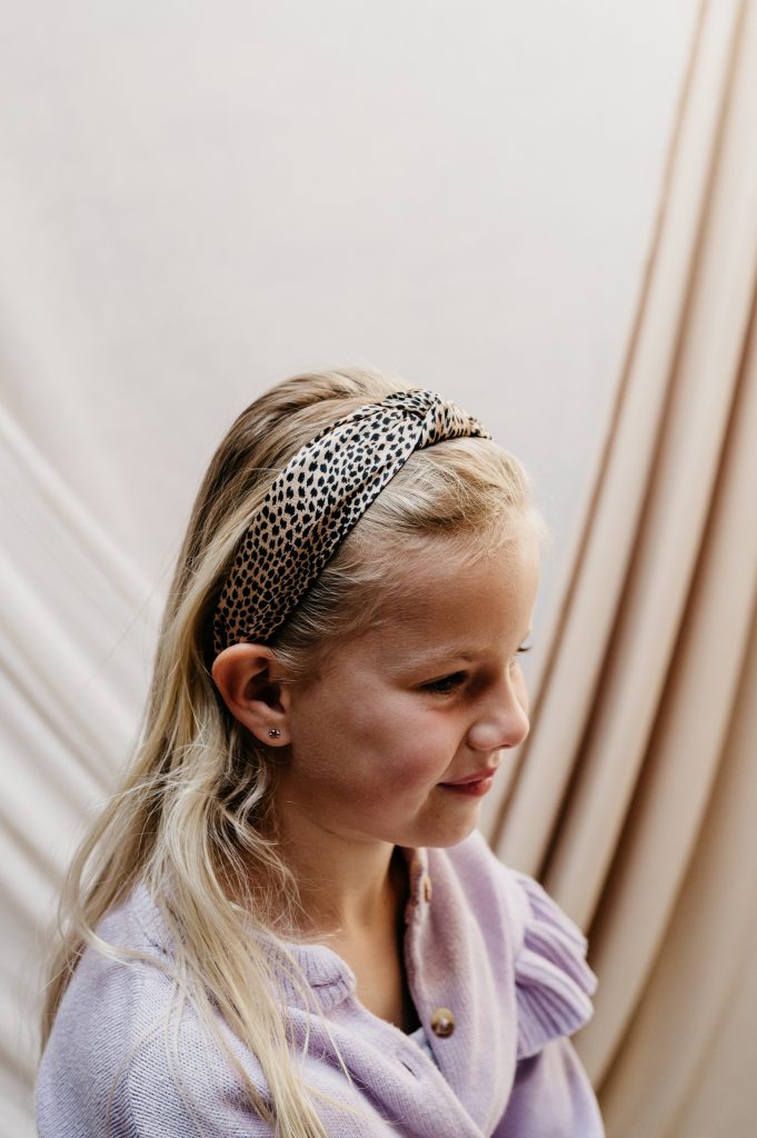 Diadeem knoop haarband cheetah