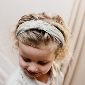 Diadeem knoop haarband satijn licht groen