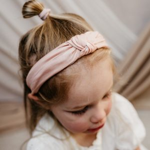 Diadeem knoop haarband satijn licht roze