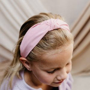 Diadeem knoop haarband roze