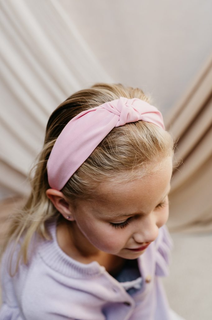 Diadeem knoop haarband roze