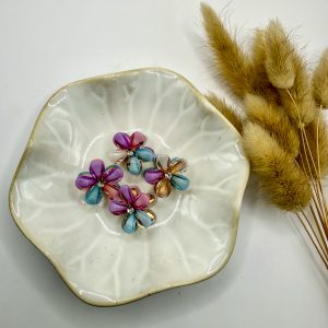 Haarklemmen strass bloem mix kleur (1 st.)