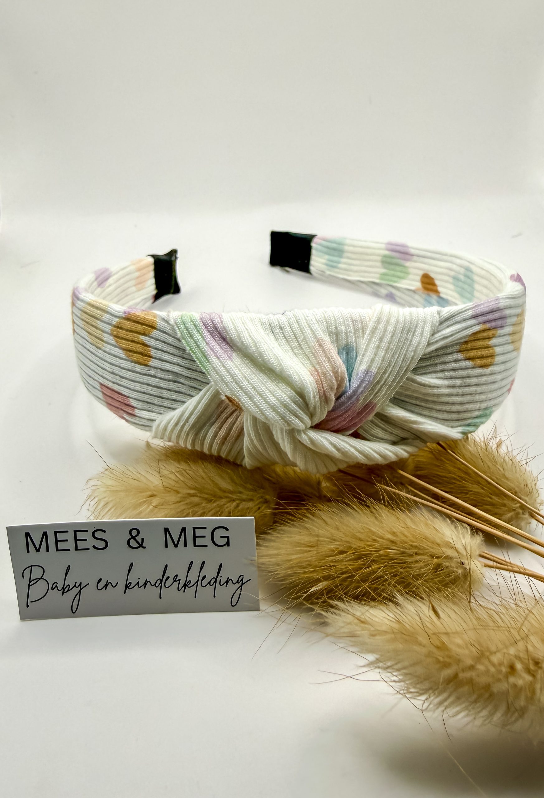 MEES & MEG x Studio Frommie | Diadeem knoop haarband - Hartjes