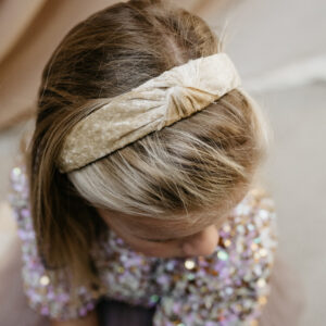 MEES & MEG x Studio Frommie | Diadeem knoop haarband - Kerst Champagne