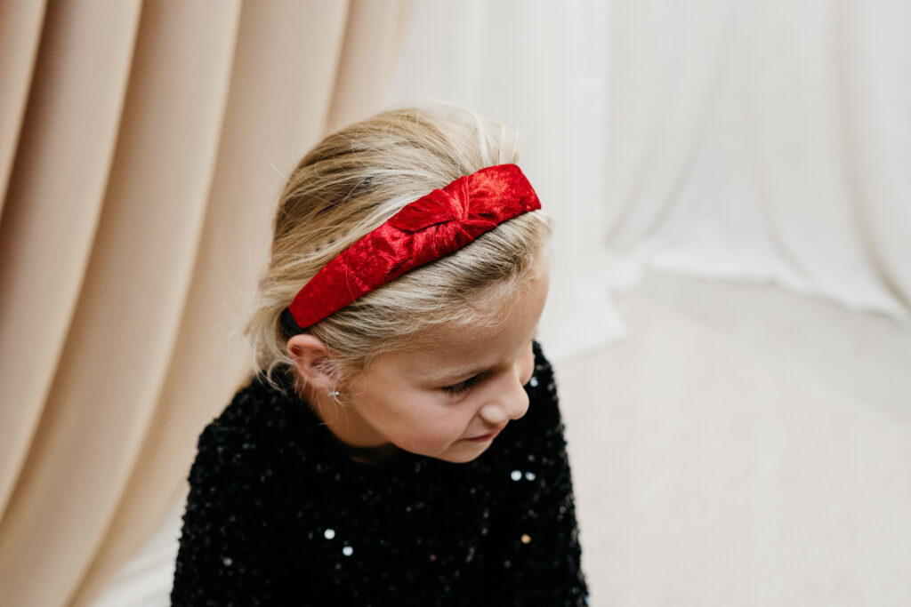 MEES & MEG x Studio Frommie | Diadeem knoop haarband - Kerst Rood