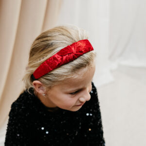MEES & MEG x Studio Frommie | Diadeem knoop haarband - Kerst Rood