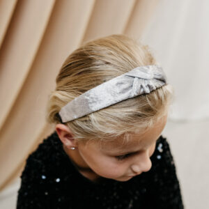 MEES & MEG x Studio Frommie | Diadeem knoop haarband - Kerst Zilver