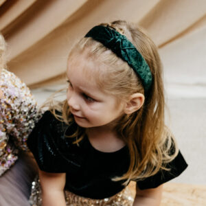 MEES & MEG x Studio Frommie | Diadeem knoop haarband - Kerst Champagne