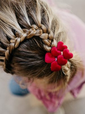 Setje haarspeldjes hartjes - rood