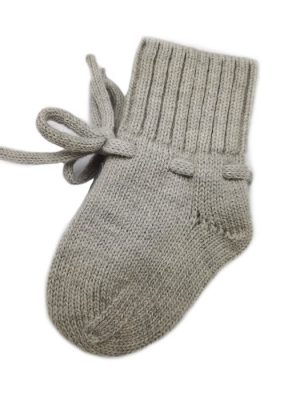 Merino wol booties grijs