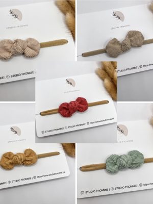 Haarbandje mini. Strik. Corduroy