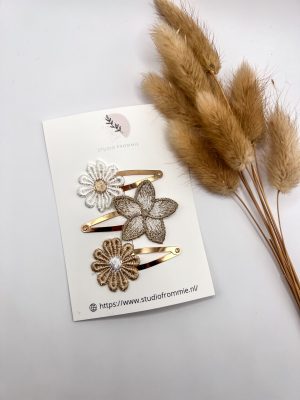 Haarspeldje Liva. Zilver of goud. Alligator of klikklak