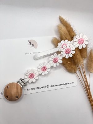 Speenkoord roze madelief