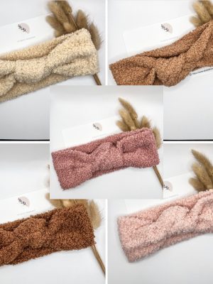 Haarbandje Teddy. Winter. Teddystof.
