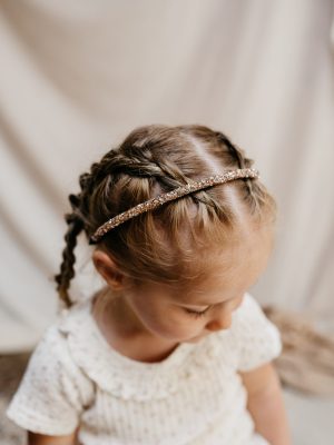 Diadeem glitter brons