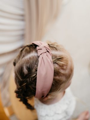 Diadeem knoop haarband oud roze