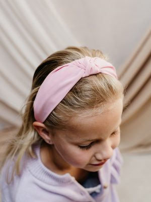 Diadeem knoop haarband roze