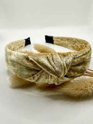 MEES & MEG x Studio Frommie | Diadeem knoop haarband - Kerst Champagne