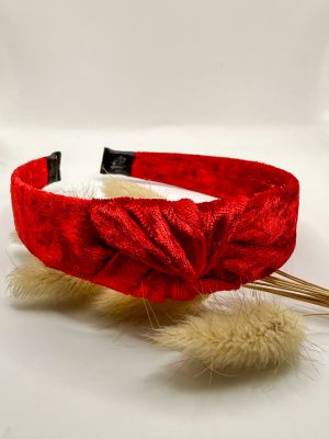 MEES & MEG x Studio Frommie | Diadeem knoop haarband - Kerst Rood